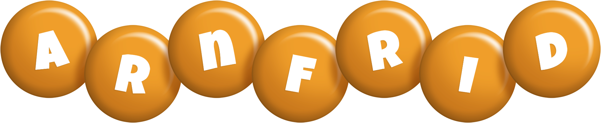 Arnfrid candy-orange logo