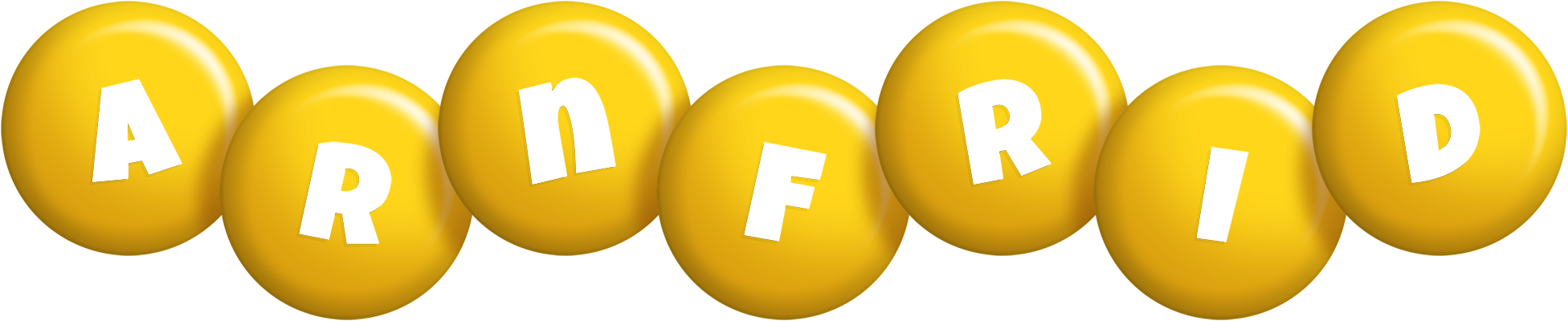 Arnfrid candy-yellow logo