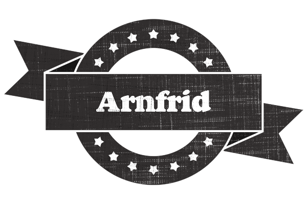 Arnfrid grunge logo