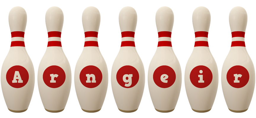 Arngeir bowling-pin logo