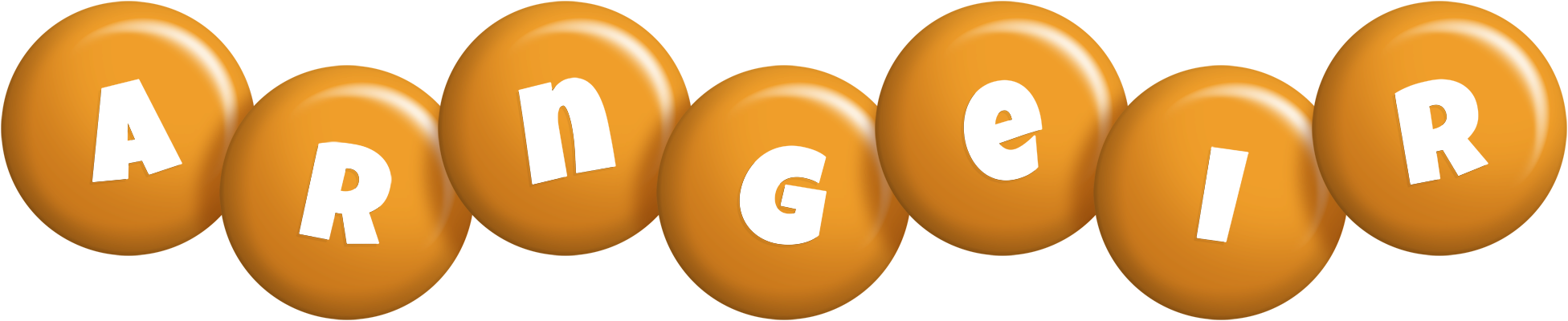 Arngeir candy-orange logo