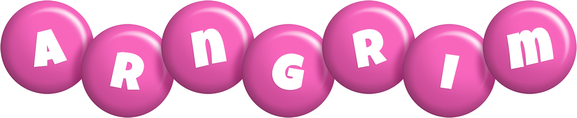 Arngrim candy-pink logo