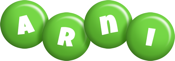 Arni candy-green logo