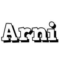 Arni snowing logo
