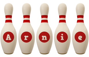 Arnie bowling-pin logo