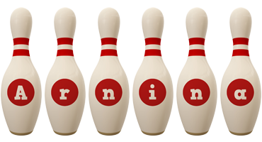 Arnina bowling-pin logo