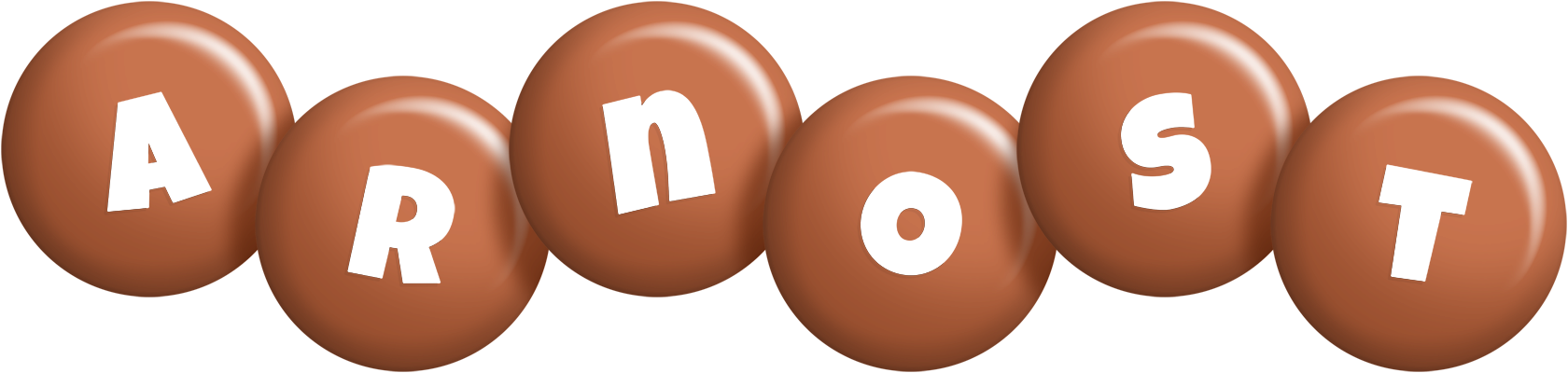 Arnost candy-brown logo