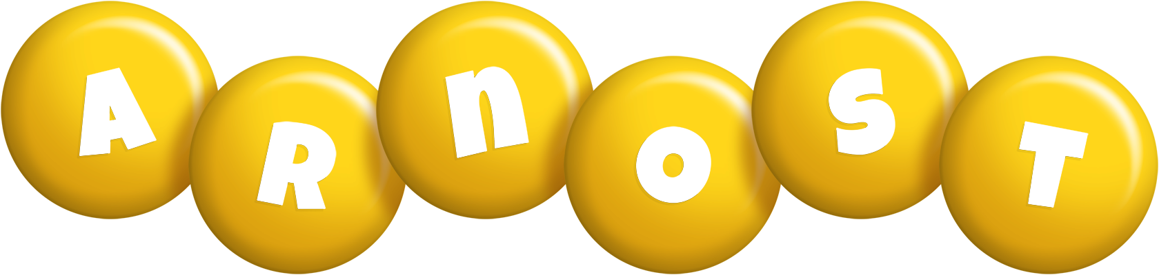 Arnost candy-yellow logo