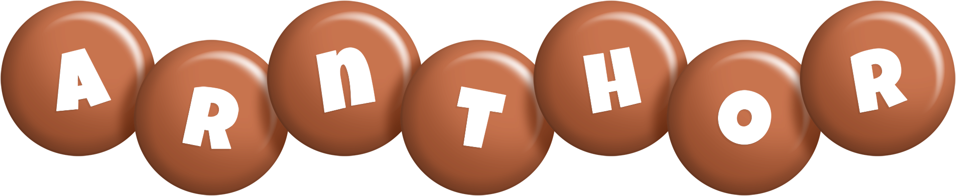 Arnthor candy-brown logo
