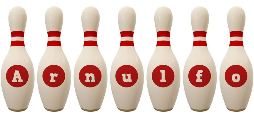 Arnulfo bowling-pin logo