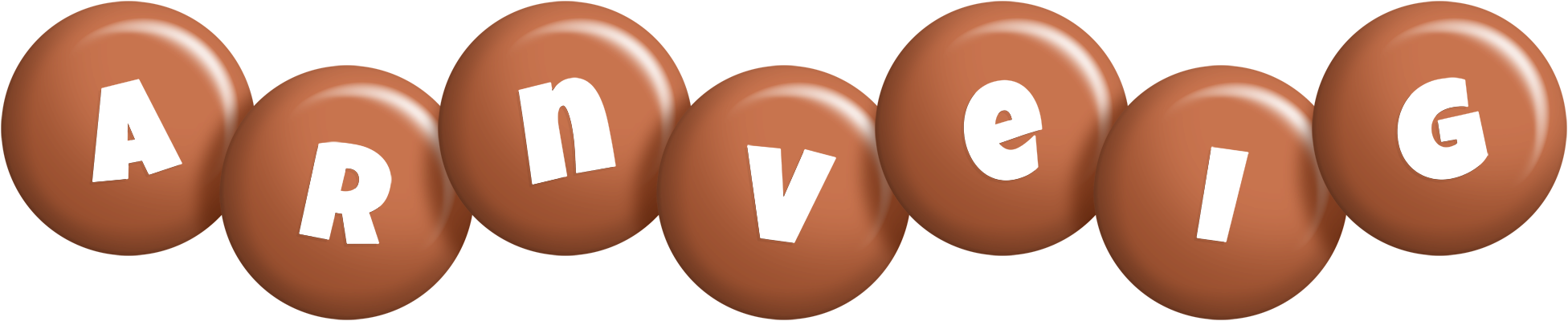 Arnveig candy-brown logo