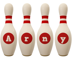 Arny bowling-pin logo