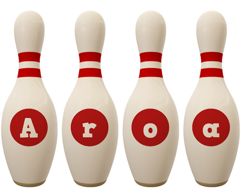 Aroa bowling-pin logo