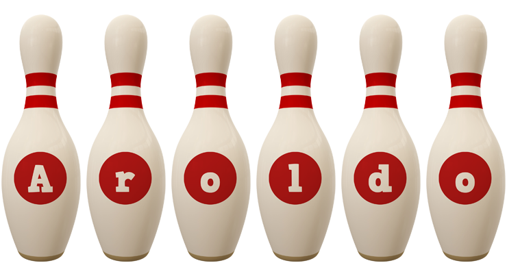 Aroldo bowling-pin logo