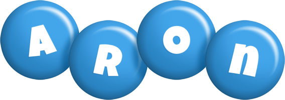 Aron candy-blue logo
