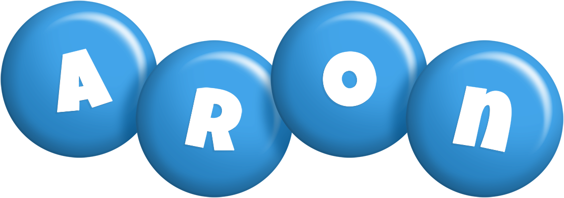 Aron candy-blue logo