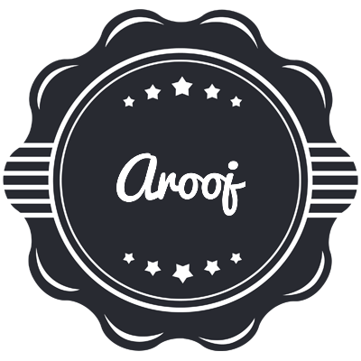 Arooj badge logo