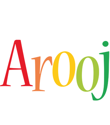 Arooj birthday logo