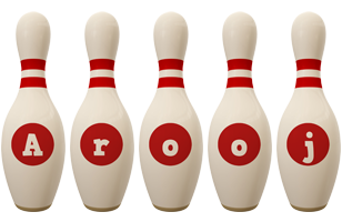 Arooj bowling-pin logo