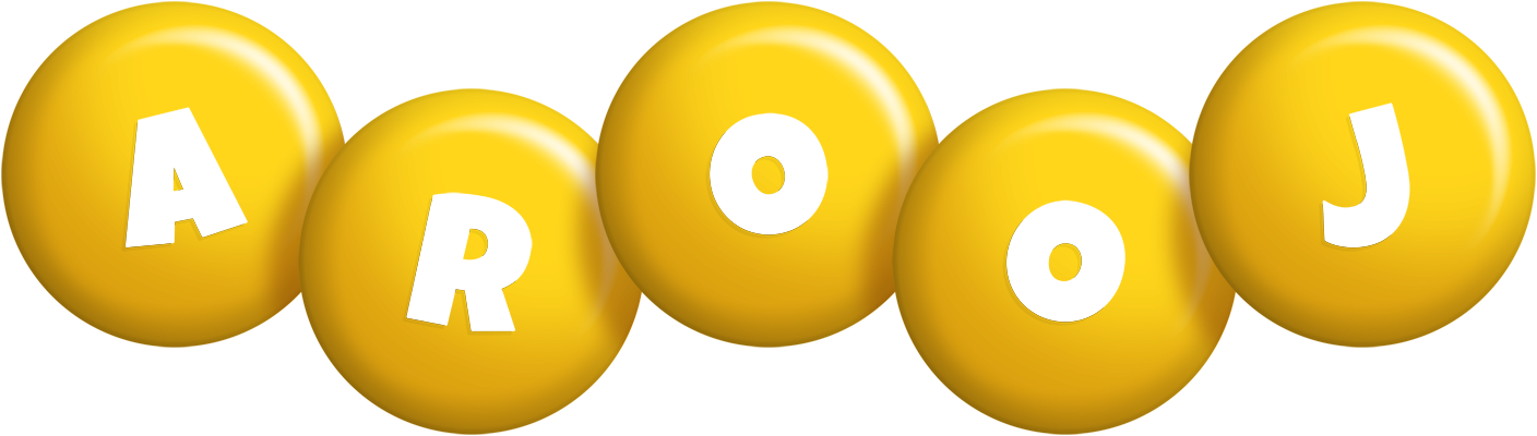 Arooj candy-yellow logo