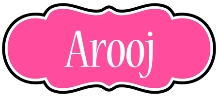 Arooj invitation logo