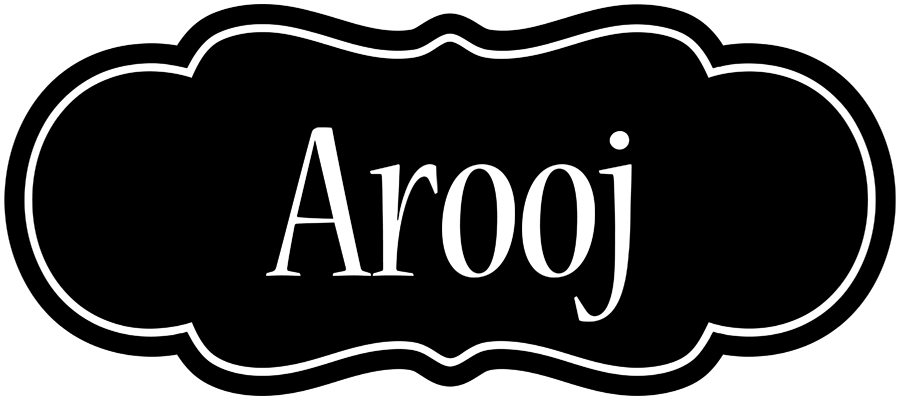 Arooj welcome logo