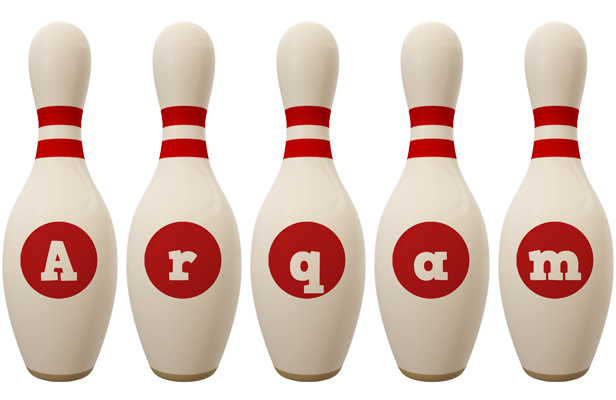 Arqam bowling-pin logo
