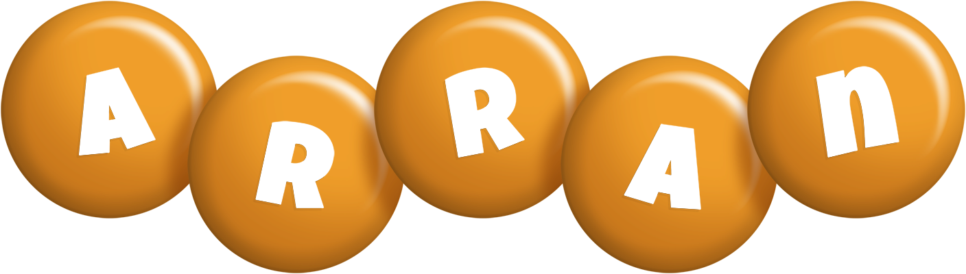 Arran candy-orange logo