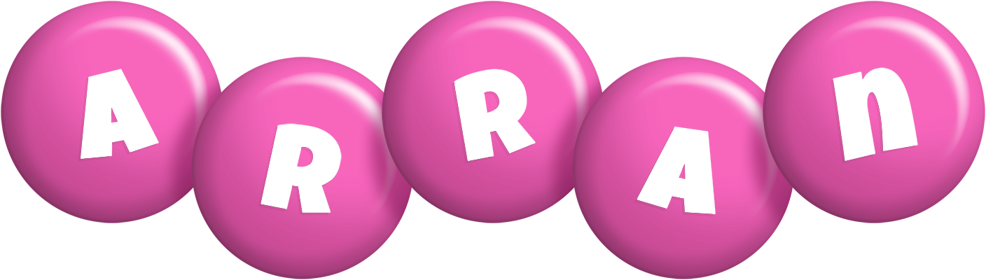 Arran candy-pink logo