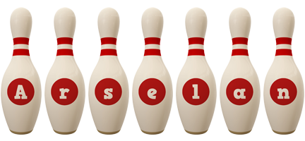 Arselan bowling-pin logo