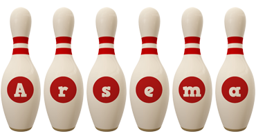 Arsema bowling-pin logo