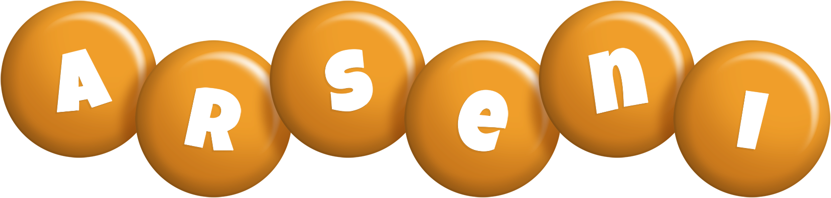 Arseni candy-orange logo