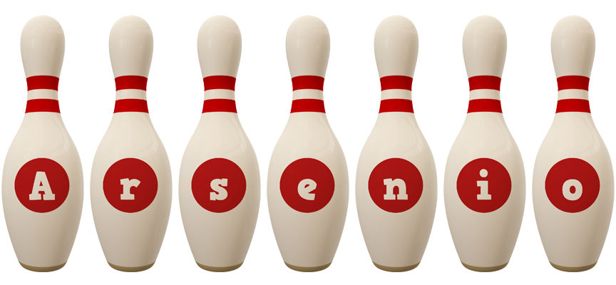 Arsenio bowling-pin logo