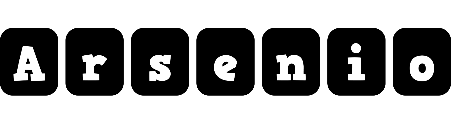 Arsenio box logo
