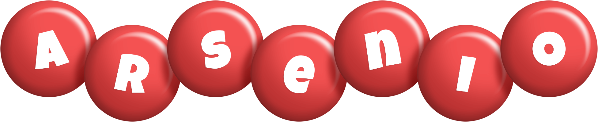 Arsenio candy-red logo
