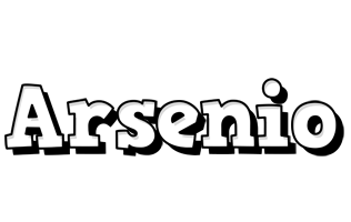 Arsenio snowing logo