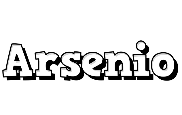 Arsenio snowing logo