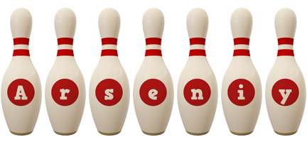 Arseniy bowling-pin logo