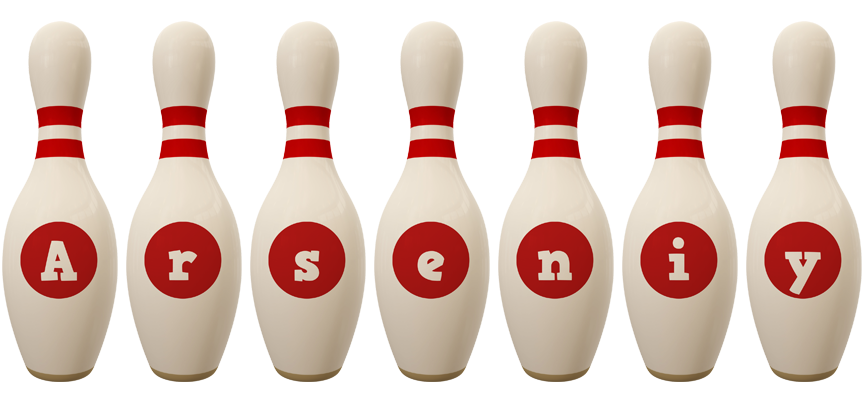 Arseniy bowling-pin logo