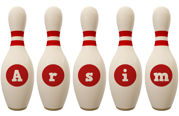 Arsim bowling-pin logo
