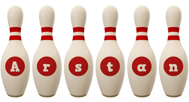 Arstan bowling-pin logo