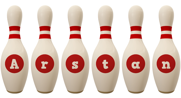 Arstan bowling-pin logo