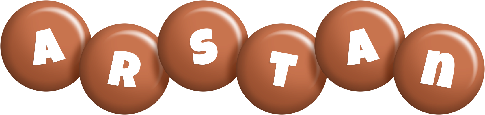 Arstan candy-brown logo