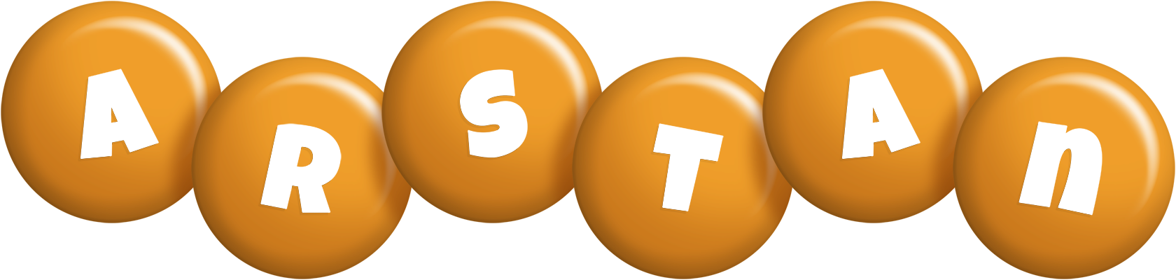 Arstan candy-orange logo