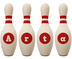 Arta bowling-pin logo