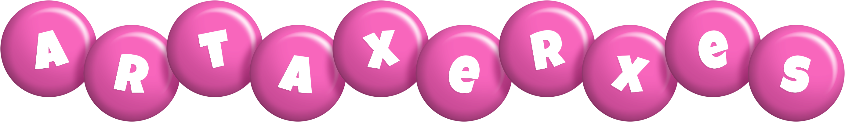 Artaxerxes candy-pink logo