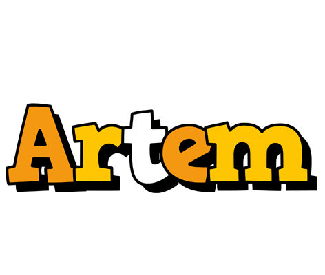 Artem cartoon logo