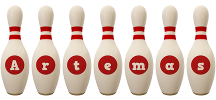 Artemas bowling-pin logo