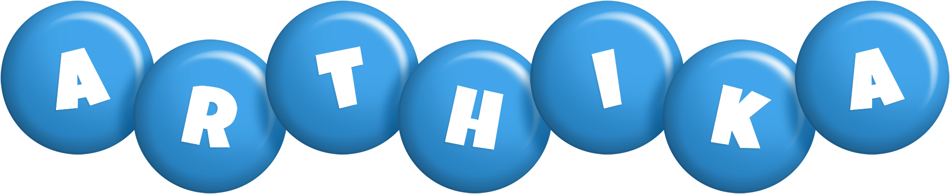 Arthika candy-blue logo