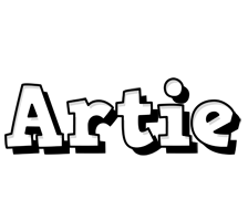 Artie snowing logo